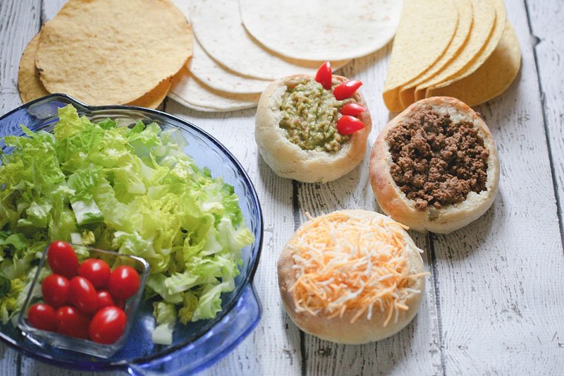 Sourdough bowls make a fun, festive addition to Taco Tuesday!